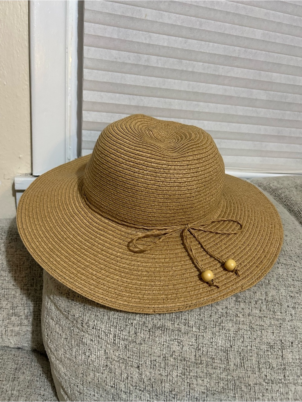 August Hat Company Women’s Wide-Brim Straw Sun Hat Tan Paper